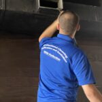 Dr. Duct technician performing professional air duct cleaning in Maryland
